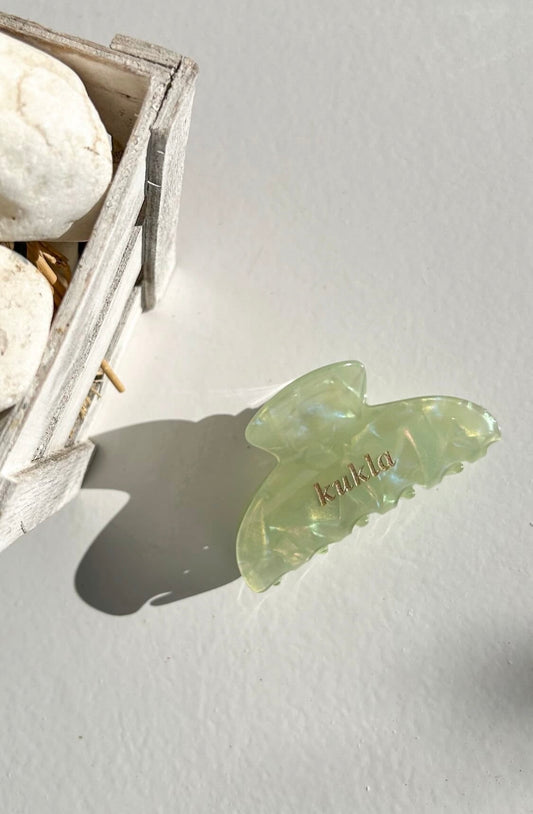 Diamond Kukla In Lime Hair Clip